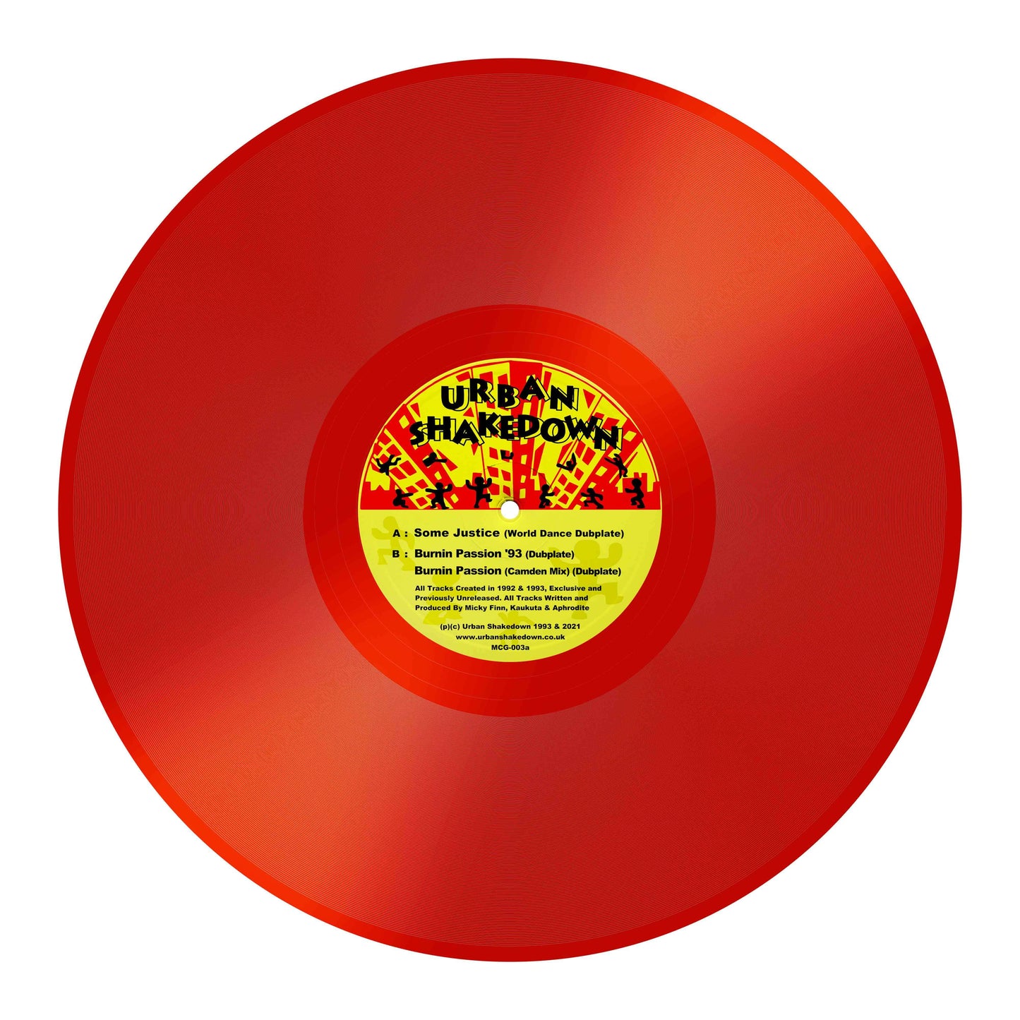 Urban Shakedown - Some Justice (World Dance Dubplate) / Burnin’ Passion (‘93 Dubplate & Camden Mix Dubplate) [Red Vinyl]