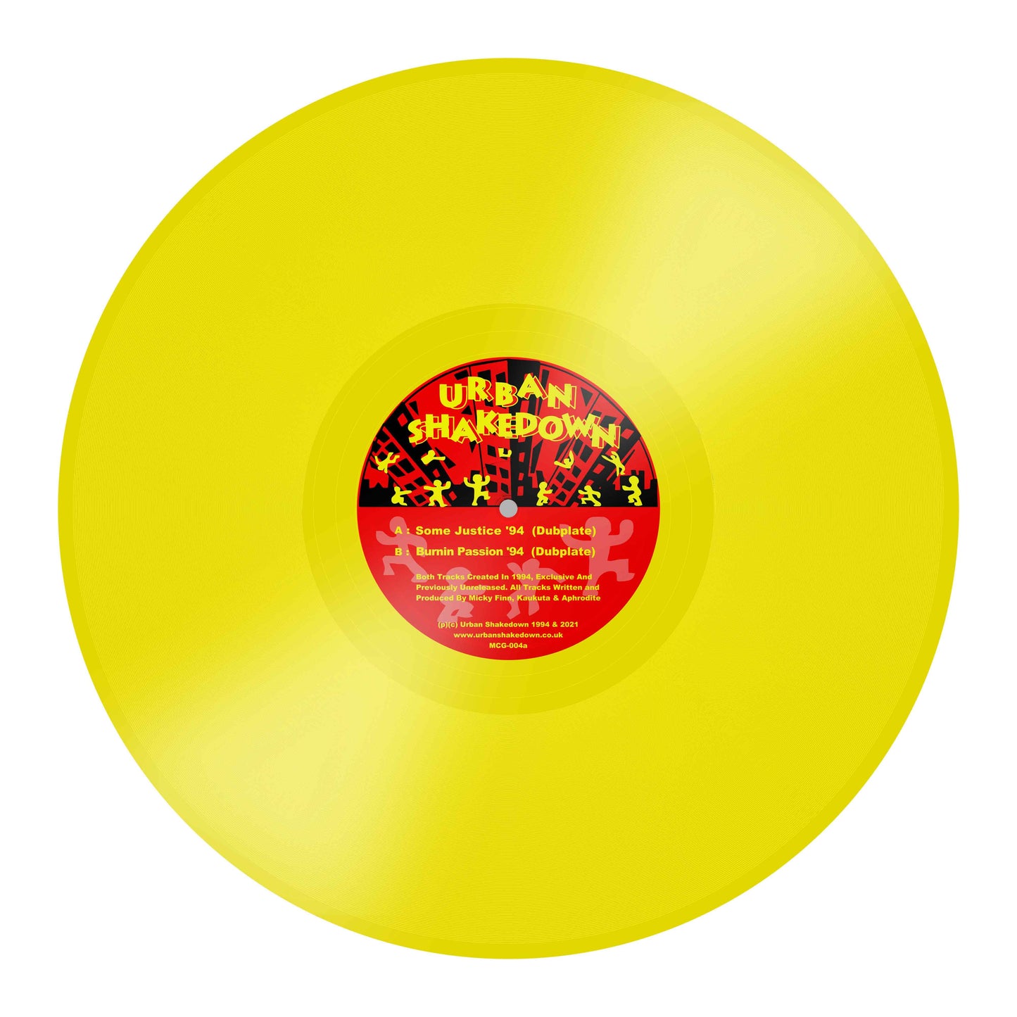 Urban Shakedown - Some Justice ’94 (Dubplate) / Burnin’ Passion ‘94 (Dubplate) [Yellow Vinyl]