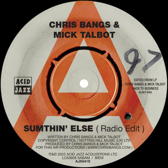 Bangs & Talbot - Sumthin' Else / Wiggle Wiggle