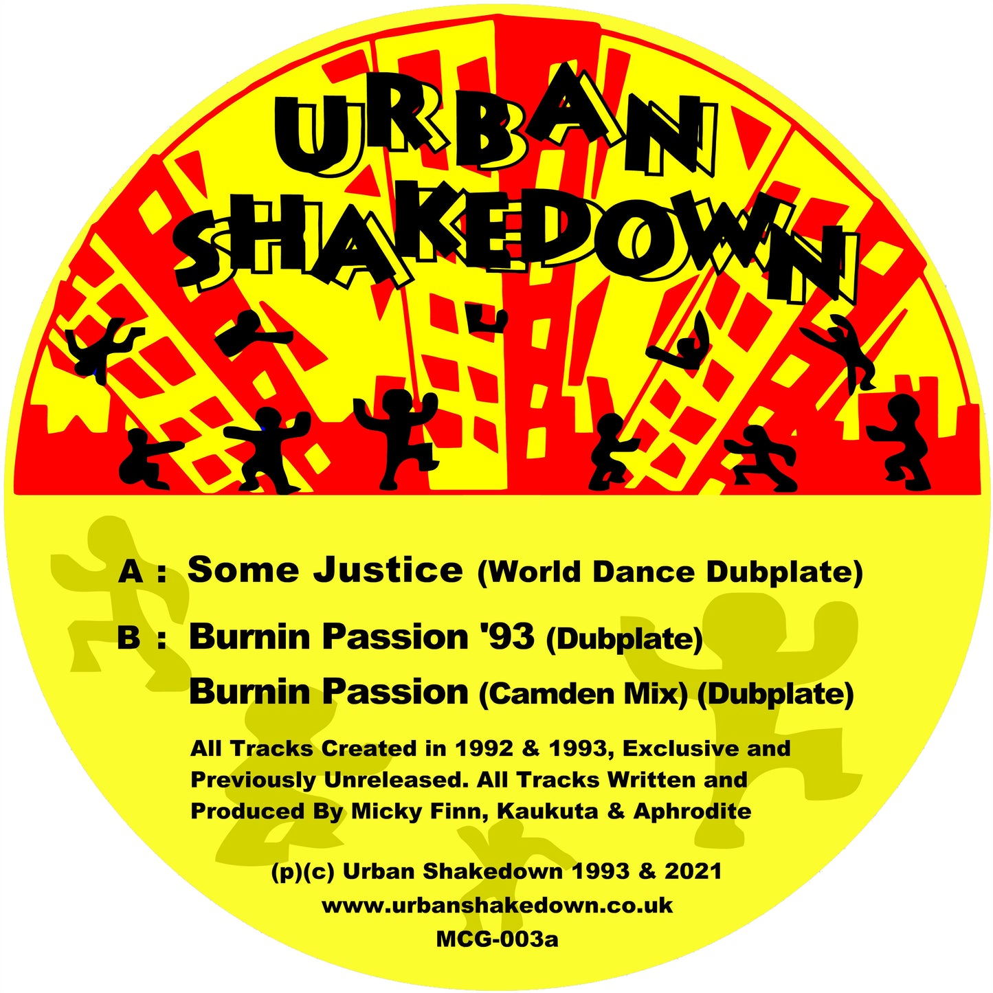 Urban Shakedown - Some Justice (World Dance Dubplate) / Burnin’ Passion (‘93 Dubplate & Camden Mix Dubplate) [Red Vinyl]