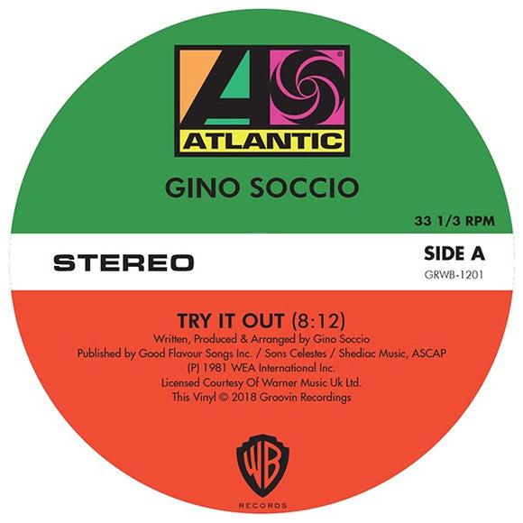 Gino Soccio - Try It Out / Dancer / It's Alright (repress)