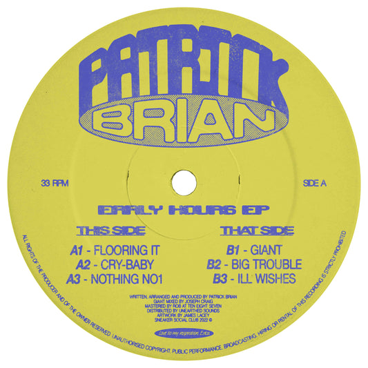 Patrick Brian - Early Hours EP