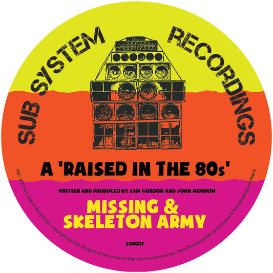 Missing & Skeleton Army - Raised In The 80’s / Tim Reaper Remix [10" Yellow Marbled Vinyl]